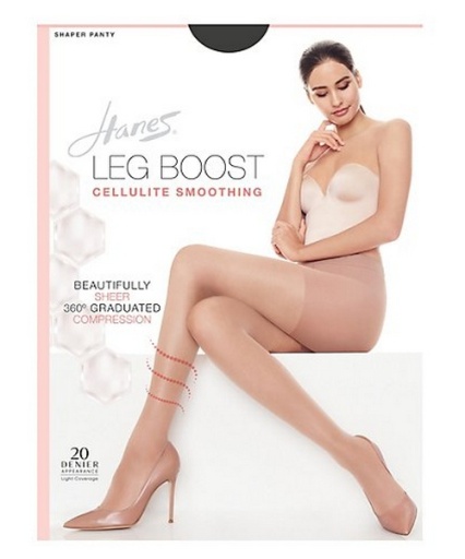 hanes silk reflections leg boost cellulite smoothing hosiery women Hanes