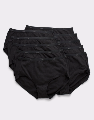hanes women's breathable cotton brief underwear black 10-pack women Hanes