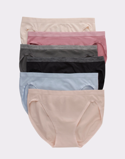 hanes comfort flex fit microfiber stretch bikini 6-pack women Hanes