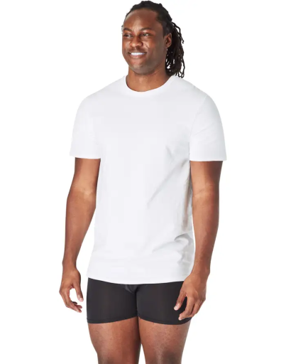 hanes ultimate big men's white t-shirt pack, stretch cotton, 3-pack (big & tall sizes) men Hanes