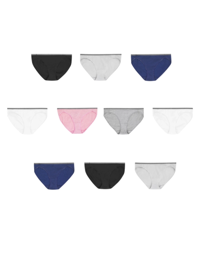 hanes women's stretch cotton bikini underwear, 10-pack women hanes