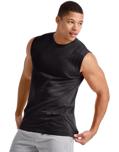hanes men's cotton muscle tank 3-pack men Hanes
