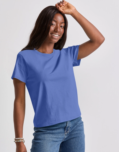 hanes w ess classic ss crew tee women Hanes